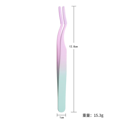 1.8mm厚度睫毛夹嫁接睫毛长辅助器彩色硅胶镊子眼睫毛辅助工具