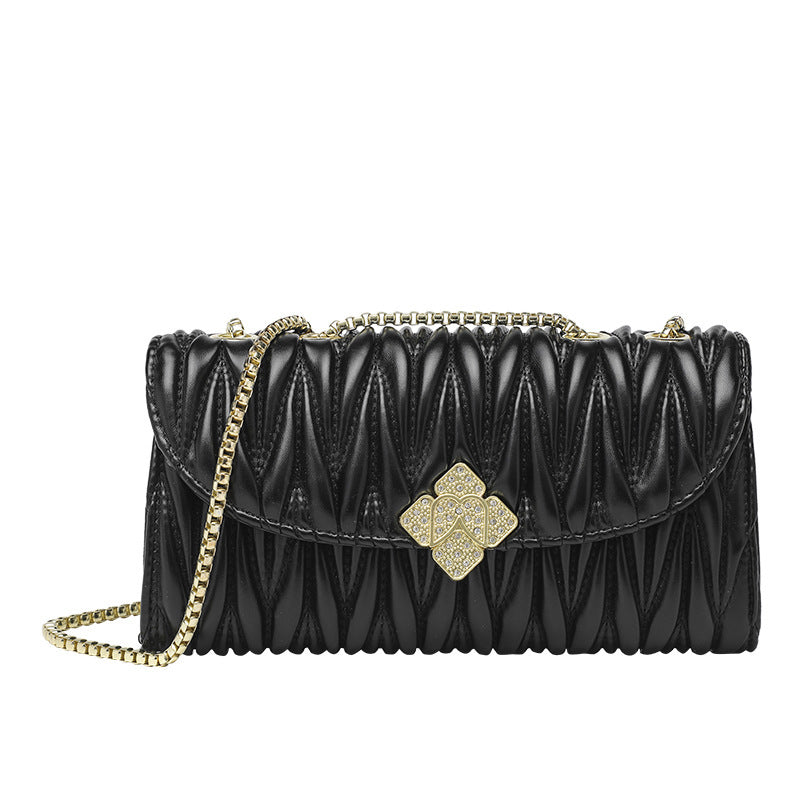 Embroidered Chain Handbag Women's Bag 2022 Trendy Shoulder Bag Crossbody Bag Welfare Style Diamond Small Bag Factory Direct Sales 