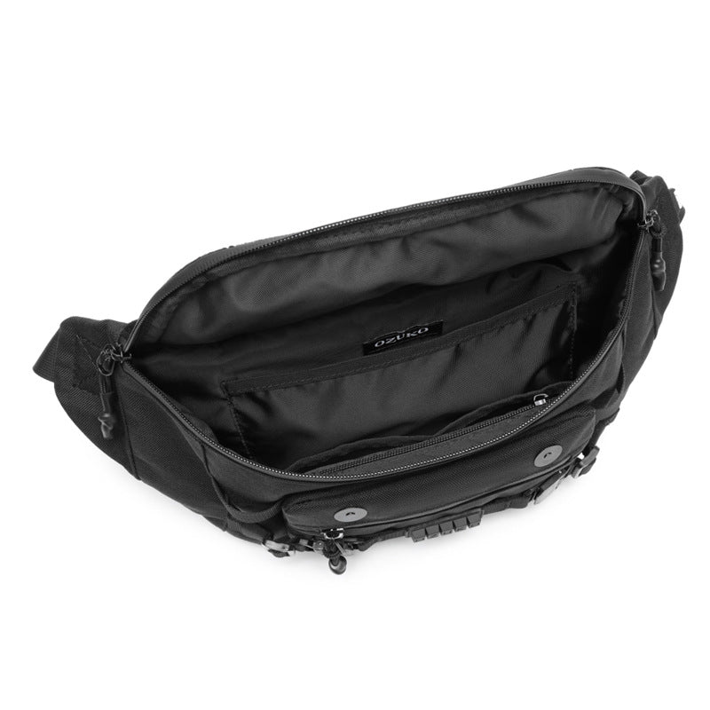 Ozuko tactical waist bag functional large capacity men's shoulder bag outdoor waterproof bag men's crossbody bag high-end 