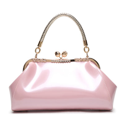Factory direct sales 2023 fashion patent leather handbag women's bag single shoulder cross-body bridal bag dinner lady bag wedding bag 