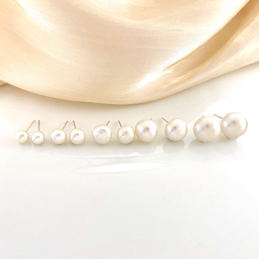 s925 silver needle fashion earrings women's natural freshwater cotton pearl earrings small crowd simple and versatile Qingdao jewelry 