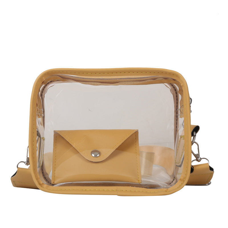2023 New Broadband Bag Women's Crossbody Bag Fashion Casual Small Fresh Shoulder Envelope Bag Transparent Jelly Bag