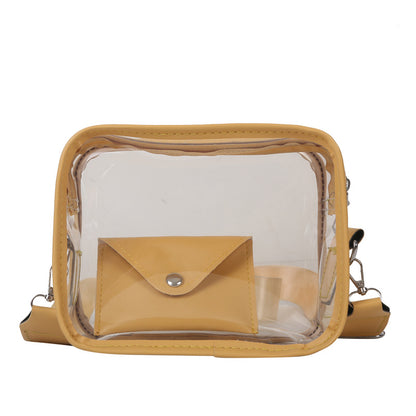 2023 New Broadband Bag Women's Crossbody Bag Fashion Casual Small Fresh Shoulder Envelope Bag Transparent Jelly Bag
