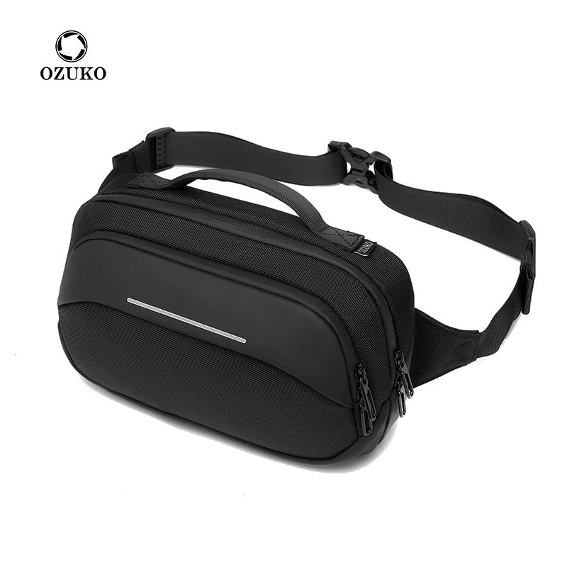 Ozuko new men's waist bag wholesale camouflage waterproof crossbody bag large capacity business men's crossbody chest bag