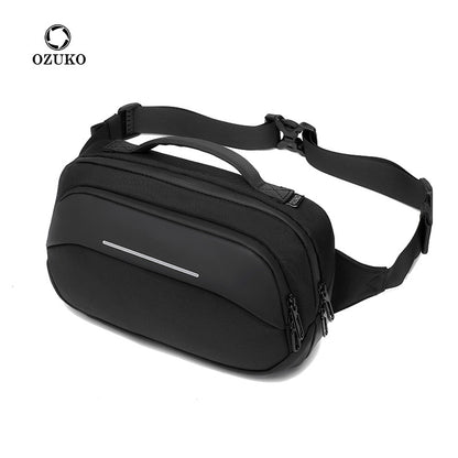 Ozuko new men's waist bag wholesale camouflage waterproof crossbody bag large capacity business men's crossbody chest bag