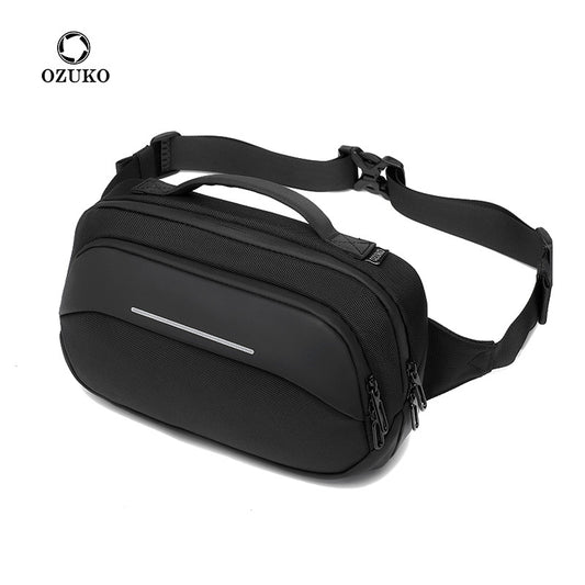 Ozuko new men's waist bag wholesale camouflage waterproof crossbody bag large capacity business men's crossbody chest bag
