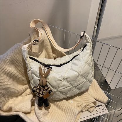 Diamond Embroidery Thread Large Capacity Large Bag Women 2021 Popular New Trendy Fashion One Shoulder Messenger Bag Internet Celebrity Dumpling Bag 