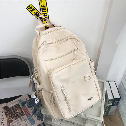 Backpack 2023 new trendy large-capacity schoolbag female Korean version Harajuku ulzzang high school college student ins backpack 