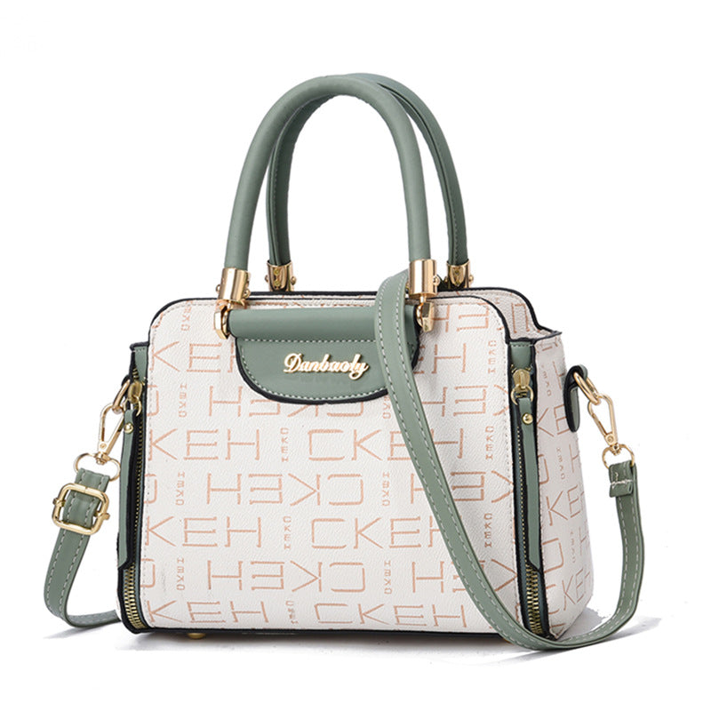 [Foreign Trade Recommendation] Bags for Women 2022 New Fashion Color Matching Handbag Korean Style Large Capacity Shoulder Crossbody Bag 