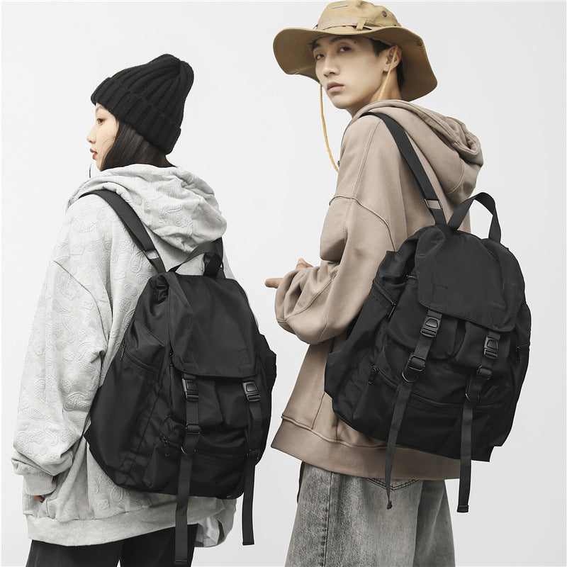 Hong Kong style fashion couple tool bag trendy brand new backpack Korean version Harajuku outdoor backpack college student backpack