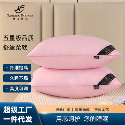 Hilton feather velvet five-star hotel pillow core household cervical pillow single hotel health care neck pillow wholesale 
