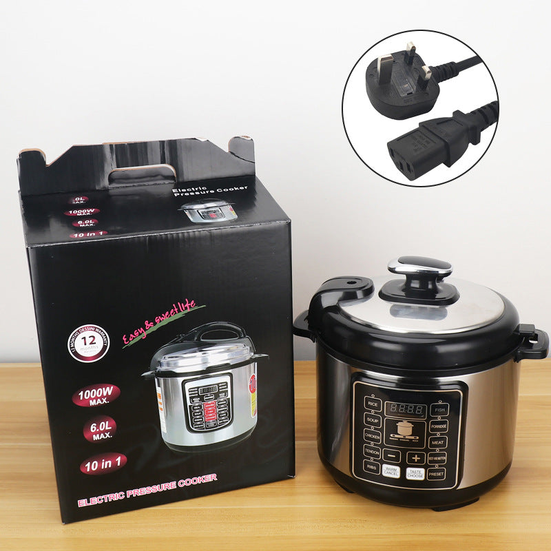 English cross-border electric pressure cooker household 5L6L large capacity intelligent appointment pressure cooker rice cooker manufacturers wholesale
