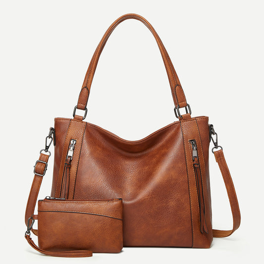 Women's handbags 2023 spring and summer new European and American tote bags cross-border women's bags shoulder crossbody bag soft leather large bag 