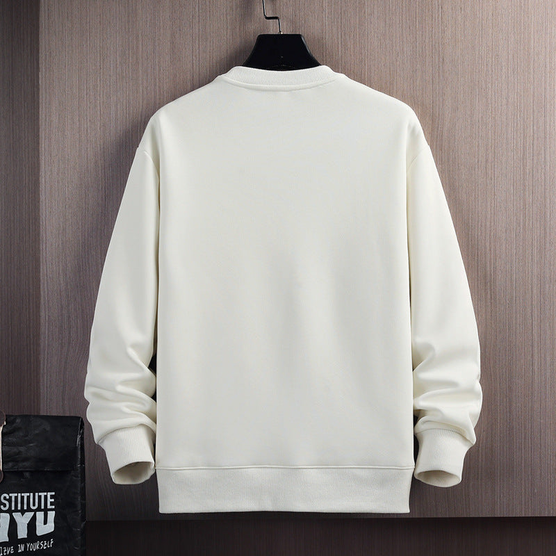 2023 Spring and Autumn Round Neck Sweater Men's Trendy Loose Casual Bottom Shirt Couple Internet Celebrity Top Clothes 