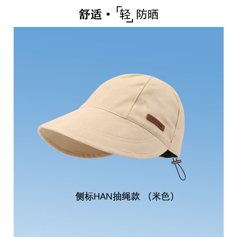 防晒帽速干夏季遮阳小众渔夫帽女时尚防紫外线太阳帽子