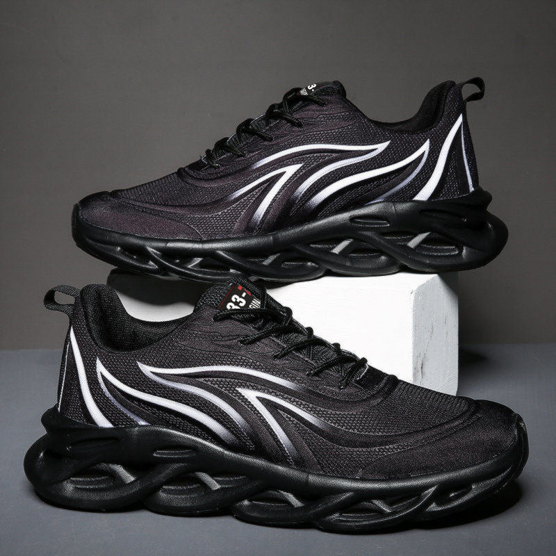 2023 new men's shoes cross-border blade thick-soled running shoes men's fashion Korean version of daddy shoes sports casual shoes 
