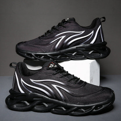 2023 new men's shoes cross-border blade thick-soled running shoes men's fashion Korean version of daddy shoes sports casual shoes 