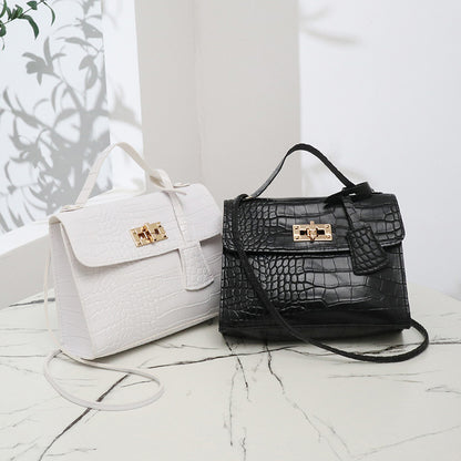 鳄鱼纹小方包2022ladies handbag外贸小包批发休闲户外单肩凯莉包