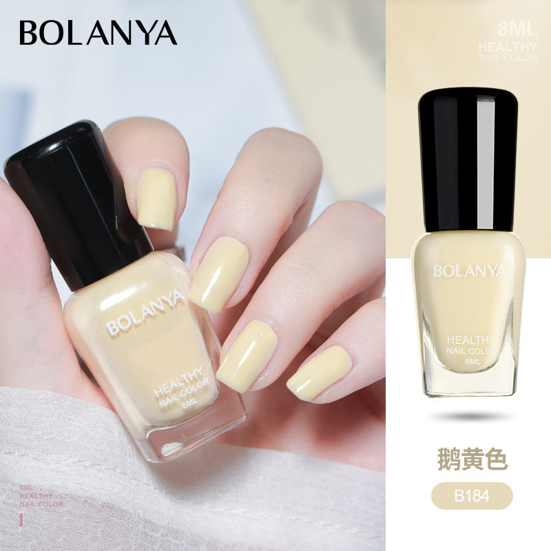 Water-based children's nail polish long-lasting nude transparent nail polish no-bake fast-drying tear-off nail polish wholesale full set 