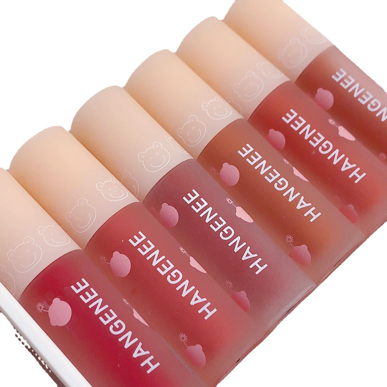 &amp;HANGENEE Han Jini Firework Bear Lip Glaze Niche အမှတ်တံဆိပ် Mirror Water Glossy Lip Glaze သက်သာသော နှုတ်ခမ်းနီ လက်ကား 
