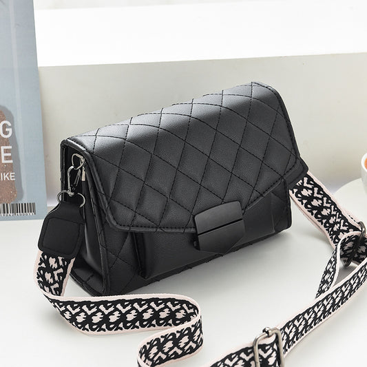 Bags for women 2021 new versatile crossbody bag rhombus embroidery fashion shoulder bag Korean version female mobile phone bag coin purse 