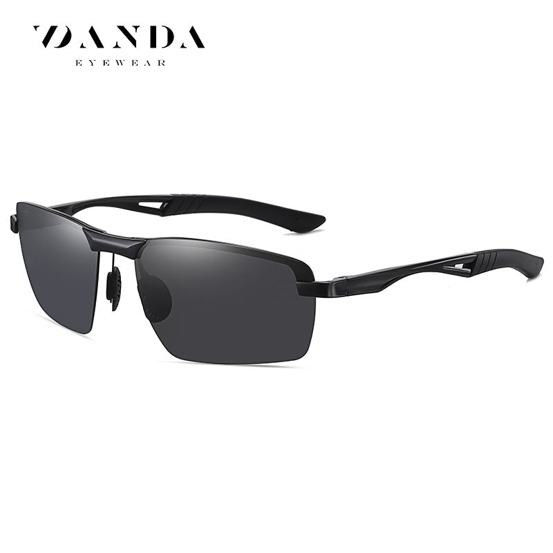 New Men's Sunglasses Aluminum Magnesium Legs Half Frame Polarized Sunglasses Fishing Glasses 3391 Driver Driving Sunglasses 