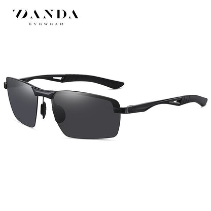 New Men's Sunglasses Aluminum Magnesium Legs Half Frame Polarized Sunglasses Fishing Glasses 3391 Driver Driving Sunglasses 