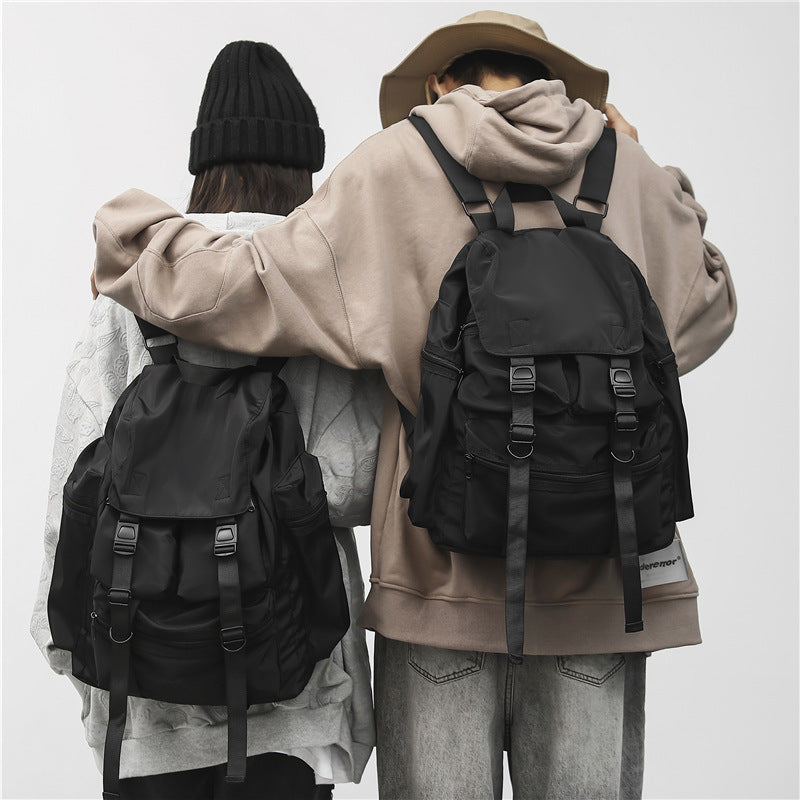 Hong Kong style fashion couple tool bag trendy brand new backpack Korean version Harajuku outdoor backpack college student backpack