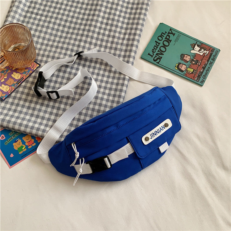 Klein blue all-match casual bag 2022 autumn new retro Japanese tooling Messenger tide brand Harajuku waist bag chest bag 
