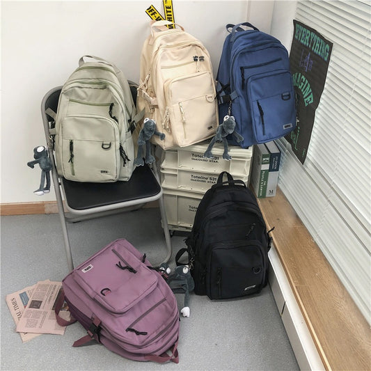 Backpack 2023 new trendy large-capacity schoolbag female Korean version Harajuku ulzzang high school college student ins backpack 