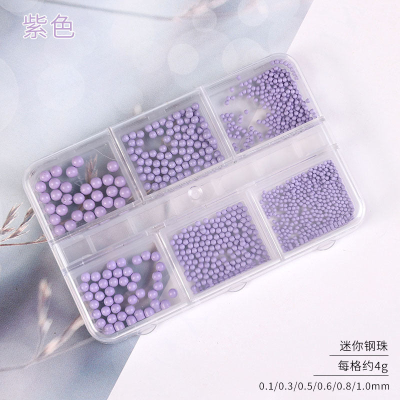 Nail Art Accessories Internet Celebrity 2023 New Mixed Pearl Flowers Flat Bottom Diamond Steel Beads Gold Foil as Nail Decorations 