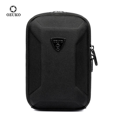 ozuko New Mini Crossbody Bag Casual Men's Clutch Hard Shell Korean Style Small Shoulder Bag Men's Bag 