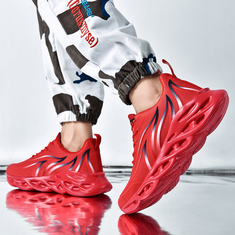 2023 new men's shoes cross-border blade thick-soled running shoes men's fashion Korean version of daddy shoes sports casual shoes 