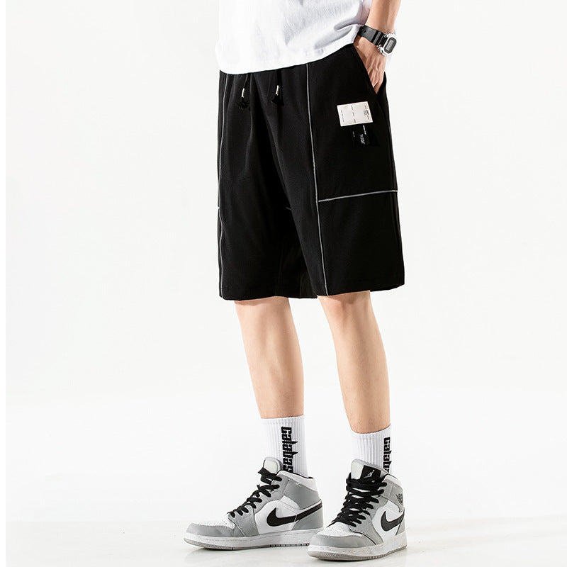 Workwear shorts men's summer outerwear thin section casual five-point trousers trendy loose sports couple net red same style 