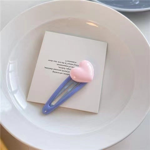 Sweet sister love hairpin children's hairpin BB clip cute side clip bangs broken hairpin primary school students hair accessories children's headdress 