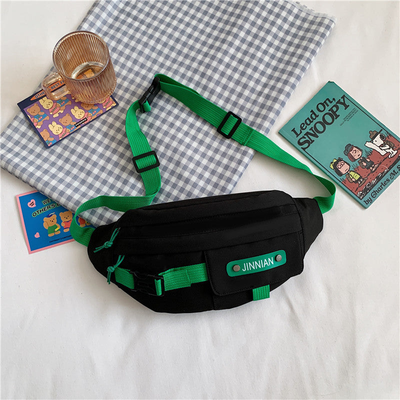 Klein blue all-match casual bag 2022 autumn new retro Japanese tooling Messenger tide brand Harajuku waist bag chest bag 