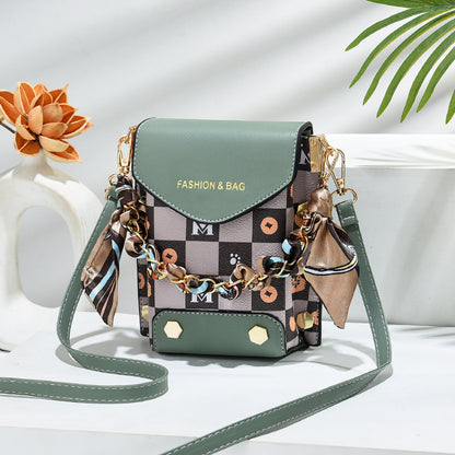 2022 Summer New Mobile Phone Bag Crossbody Bag Women’s Bag Fashion Single Shoulder Retro Small Square Bag Mini Mobile Phone Bag Wholesale 