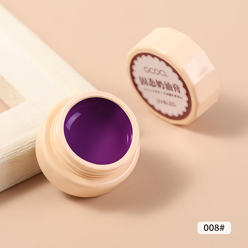 Nail polish glue Japanese-style canned mousse painted glue phototherapy removable long-lasting solid glue cream nail polish