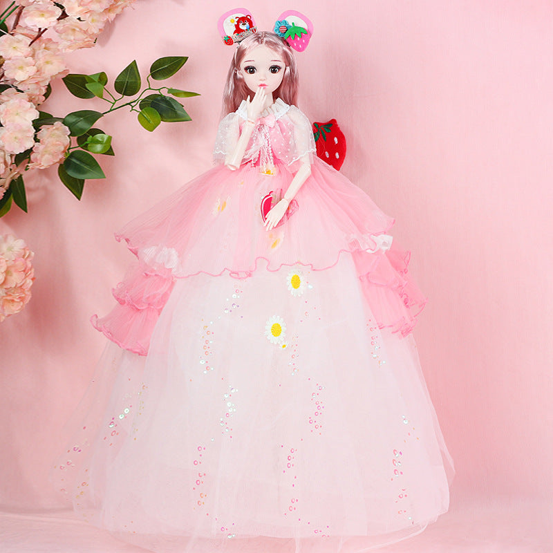 Strawberry Bear 60cm Yade Barbie Doll စမတ်ဂီတ ကလေးအရုပ် မင်းသမီး အရုပ် မိန်းကလေး လက်ဆောင် လက်ကား 