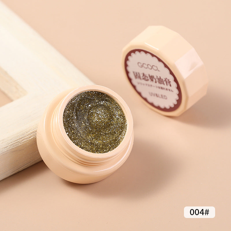 Nail polish glue Japanese-style canned mousse painted glue phototherapy removable long-lasting solid glue cream nail polish