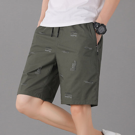 Factory direct sale 2023 summer new European and American adult pure cotton woven shorts 