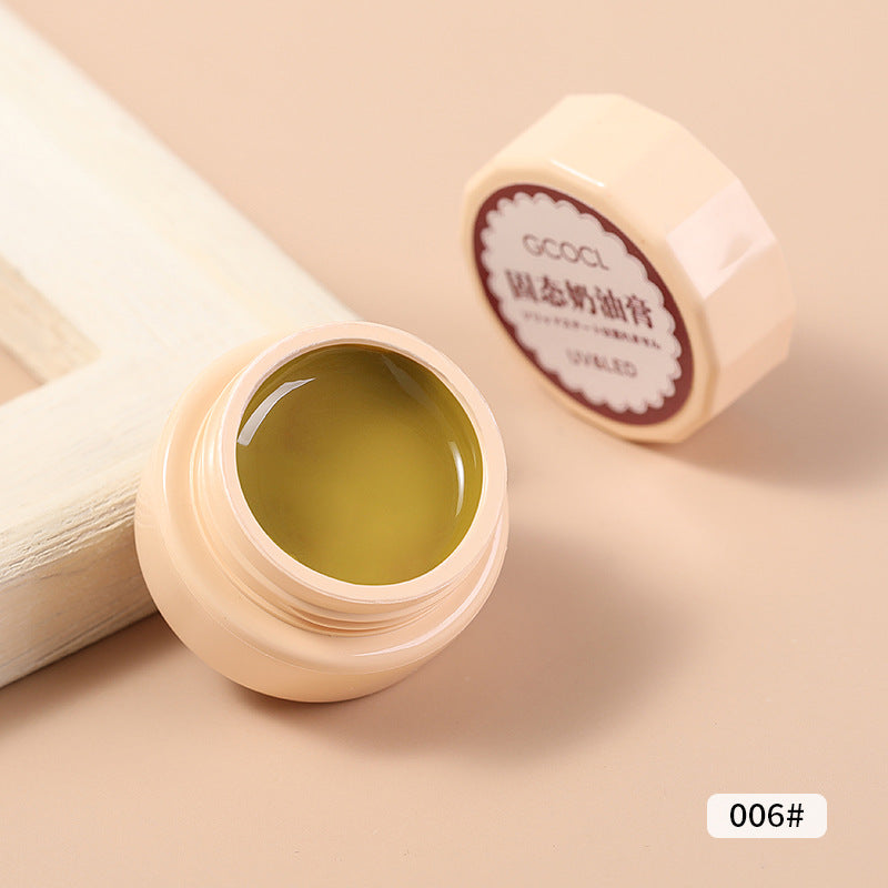 Nail polish glue Japanese-style canned mousse painted glue phototherapy removable long-lasting solid glue cream nail polish