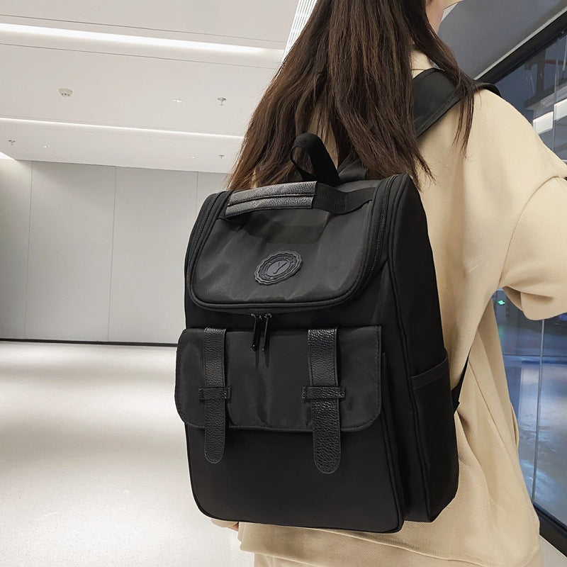 Wholesale school bags for high school students large capacity Korean style simple backpack men's new Ruiying Harajuku high school women's backpack 