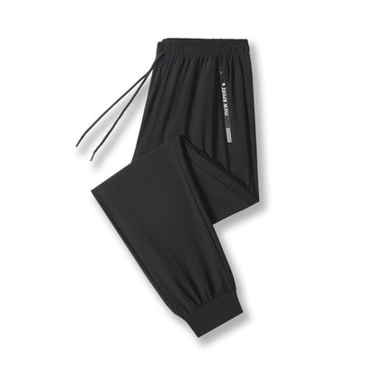 High elastic ice silk trousers men's summer trend thin sports casual pants quick-drying ice silk trousers 8316-TP30 