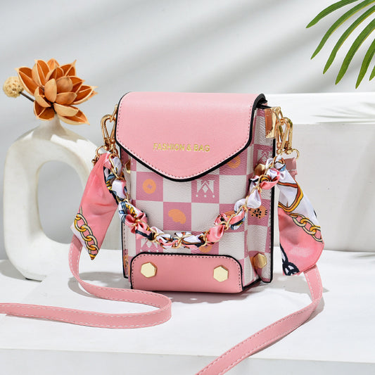 2022 Summer New Mobile Phone Bag Crossbody Bag Women’s Bag Fashion Single Shoulder Retro Small Square Bag Mini Mobile Phone Bag Wholesale 