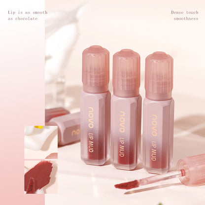 NOVO milk mist air lip mud matte soft and silky lip and cheek dual-use waterproof not easy to fade students affordable lip glaze 