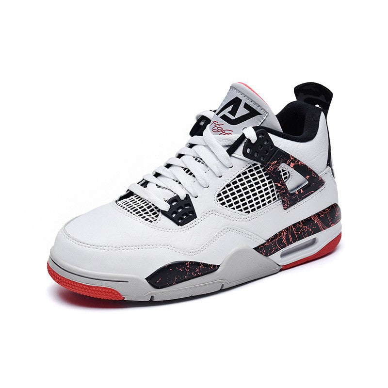 Putian Shoes Factory Wholesale Standard Pure AJ4 White Cement Hot Lava Wing Sports Men's Shoes Actual Basketball Sneakers 