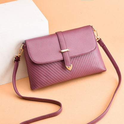 Small bag 2023 new fashion summer middle-aged and elderly mother ladies handbag Korean style soft leather shoulder crossbody bag for women 