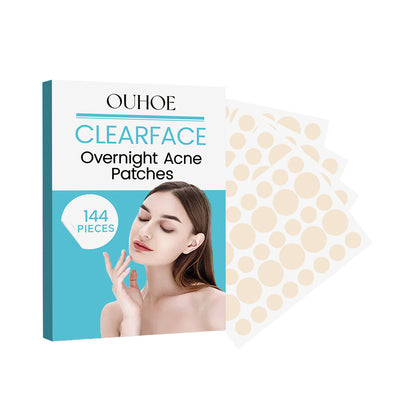 OUHOE Acne Patch သည် မျက်နှာတွင် ဝက်ခြံများကို ပျောက်ကင်းစေပြီး သက်သာပျောက်ကင်းစေပြီး concealer နှင့် လေဝင်လေထွက်ကောင်းသော ဝက်ခြံများကို ပိတ်စေသည် 