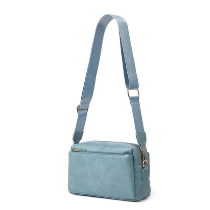 Women's bag single shoulder crossbody small bag 2023 new multi-zipper water repellent PU women's bag women's small square bag 